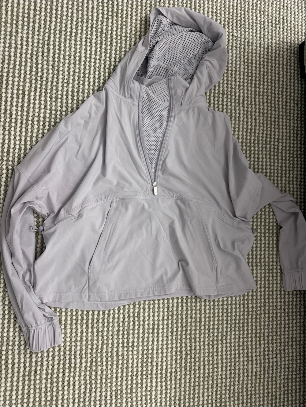 lululemon athletica Light Gray Half-Zip Hooded Pullover